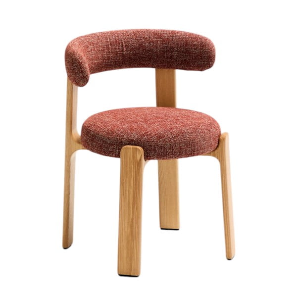 Natūralios spalvos/terakotos spalvos iš uosio masyvo valgomojo kėdė Granite – Kave Home