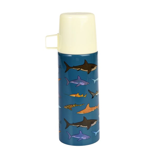Mėlynos spalvos vaikams termosas 350 ml Sharks – Rex London-image-2