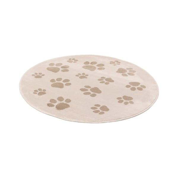 Smėlio spalvos vaikiškas kilimas ø120 cm Paws Light Beige – FD-image-4