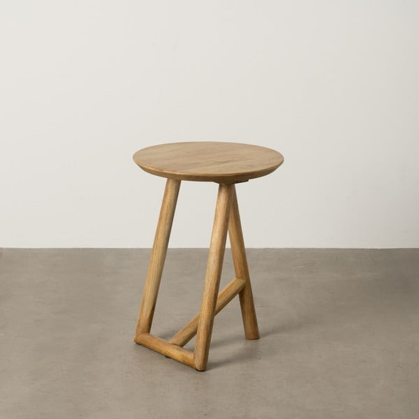 Iš mango masyvo apvalios formos šoninis stalas ø 40 cm Mao – Ixia-image-1