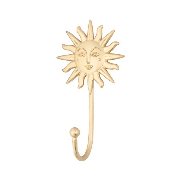 Sieninis auksinės spalvos iš metalo kablys Sun – Sass & Belle