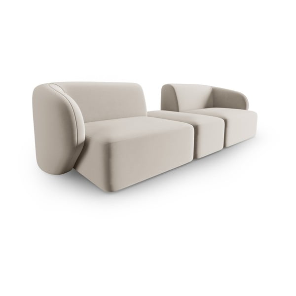 Smėlio spalvos iš velveto sofa 246 cm Paolo – Milo Casa-image-2
