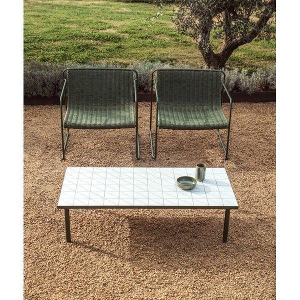Iš keraminės plokštės sodo kavos staliukas 61x122 cm Maurina – Kave Home-image-1