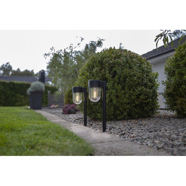 2 lauko saulės energija veikiantis LED šviestuvų rinkinys Star Trading Cupolai, aukštis 30 cm-image-2