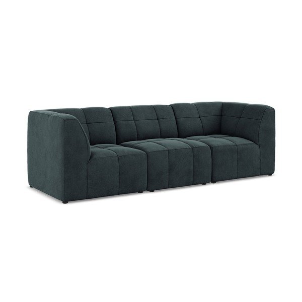 Mėlynos spalvos sofa iš velveto 255 cm Aloha – Makamii