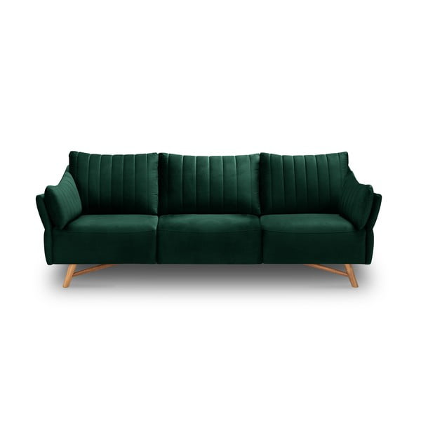 Tamsiai žalia aksominė sofa Interieurs 86 Elysée, 232 cm