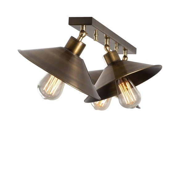 Bronzinės spalvos lubinis šviestuvas ø 24 cm su metaliniu gaubtu Berceste – Opviq lights-image-1