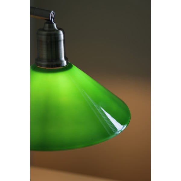 Žalios spalvos/žalvario spalvos stalinis šviestuvas (aukštis 49 cm) su stiklo gaubtu Vela – Markslöjd-image-3