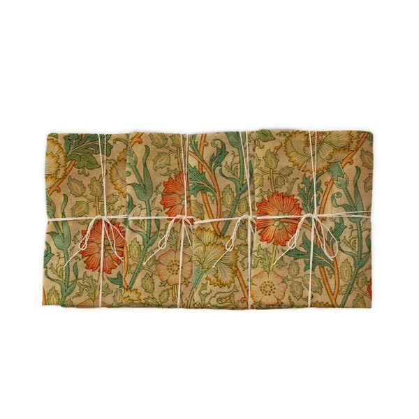 4 lininių servetėlių rinkinys Tierra Bella Jardin des Plantes, 43 x 43 cm