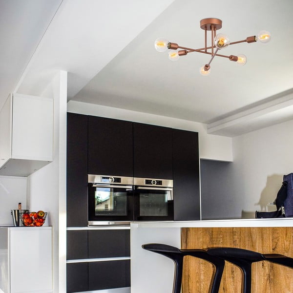 Bronzinės spalvos lubinis šviestuvas 64x64 cm Flower – Opviq lights-image-1