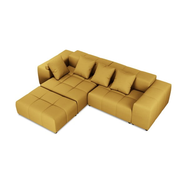 Geltona kampinė sofa (kintama) Rome - Cosmopolitan Design-image-3