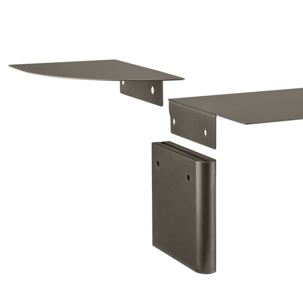 Pilkos spalvos iš plieno sieninė lentyna 80 cm Oru – Blomus-image-4