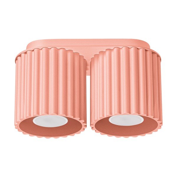 Persikų spalvos iš metalo taškinis šviestuvas 10x21 cm Zora – Sollux