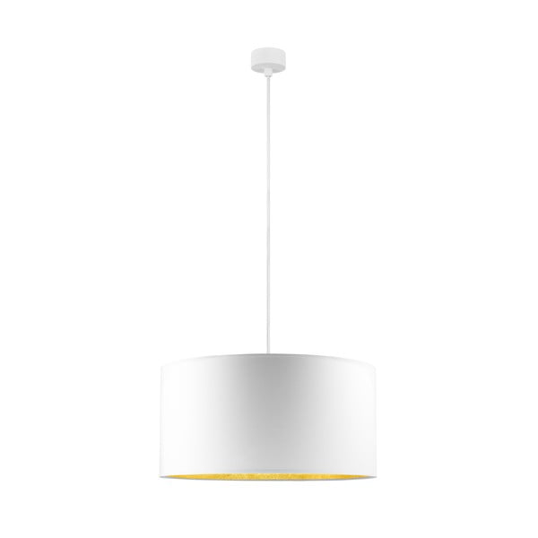 Baltas pakabinamas šviestuvas su aukso spalvos vidumi Sotto Luce Mika, ⌀ 50 cm