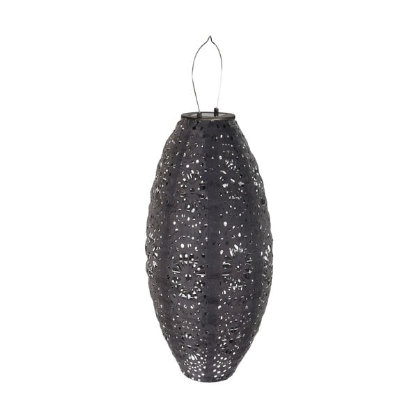Tamsiai pilkos spalvos lauko LED žibintas saulės baterijos (aukštis 40 cm) Foxdale – House Nordic