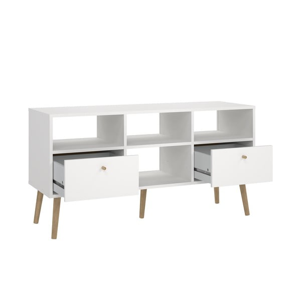 TV spintelė baltos spalvos 117x61 cm Bodo – Tvilum-image-4