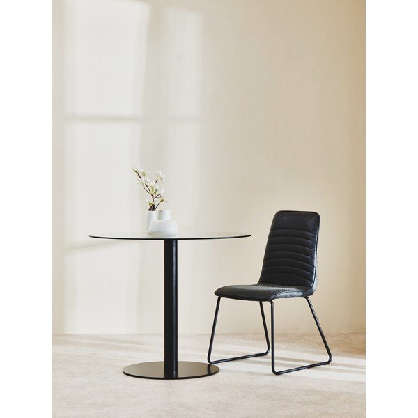 Apvalios formos valgomojo stalas su stikliniu stalviršiu ø 90 cm Metropolitan – Premier Housewares-image-1