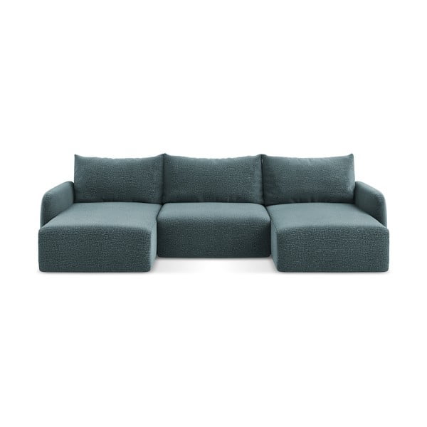 Turkio spalvos sulankstoma/su sandėliavimo vieta kampinė sofa Kalena – Makamii