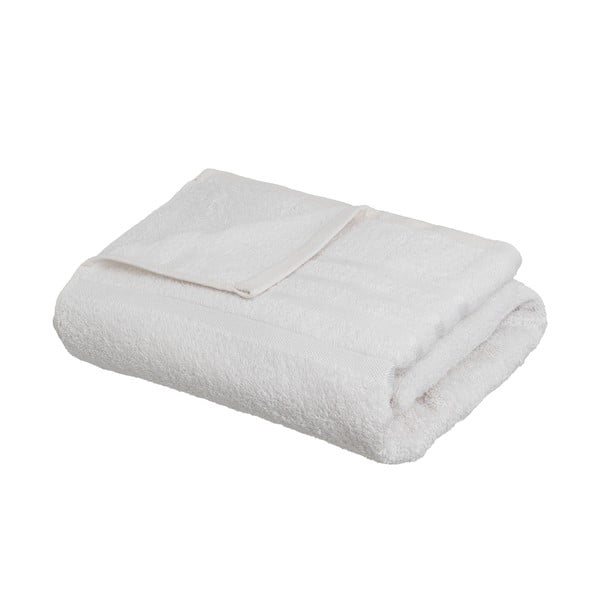 Baltos spalvos iš frote audinio iš medvilnės vonios rankšluostis 100x150 cm Simple – Casa Selección