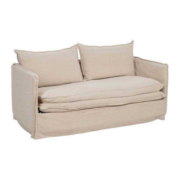 Kreminės spalvos iš lino sofa 180 cm – Ixia-image-2