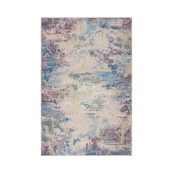 Skalbiamas iš perdirbto pluošto mišinio kilimas mėlynos spalvos/violetinės spalvos 80x150 cm Reid – Flair Rugs