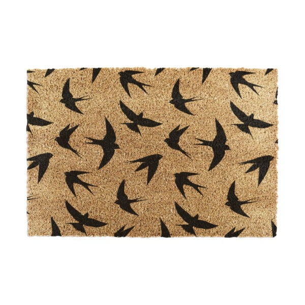 Iš kokoso pluošto grindų kilimėlis 40x60 cm Swallows – Artsy Doormats