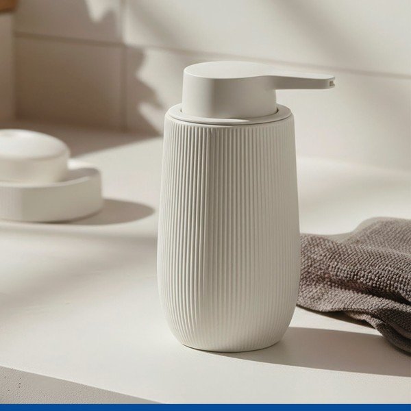 Kreminės spalvos iš plastiko muilo dozatorius 400 ml Fablo – Wenko-image-1
