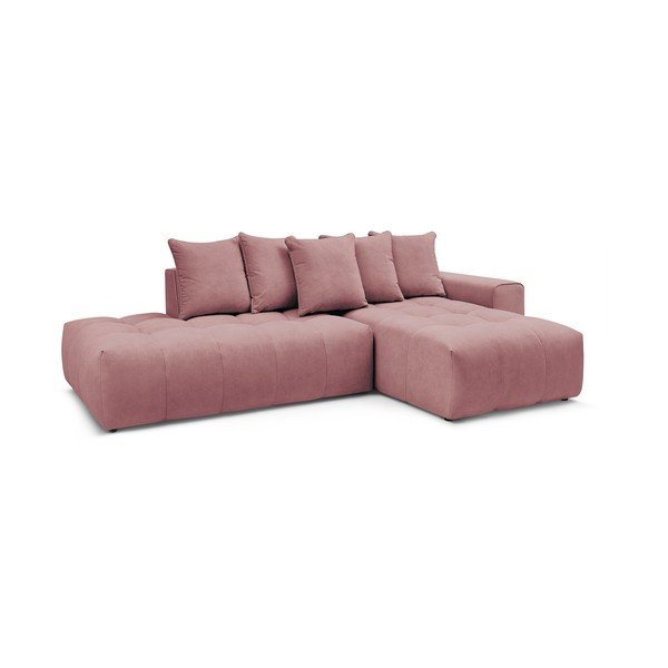 Rožinė kampinė sofa (dešinysis kampas) Mont-Blanc - Bobochic Paris-image-3