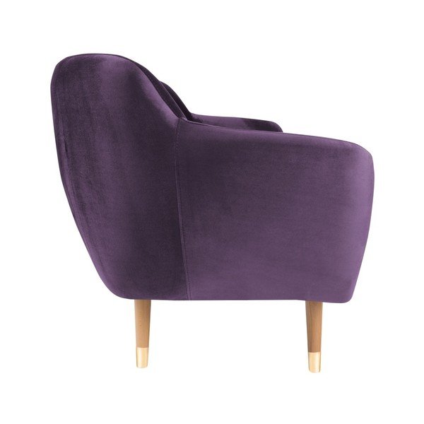 Violetinė aksominė sofa Mazzini Sofas Benito, 188 cm-image-3