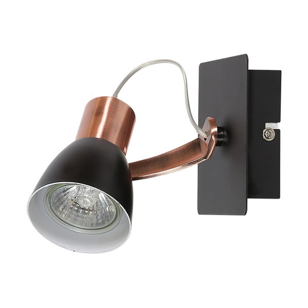Sieninė lempa juodos spalvos/vario spalvos Markus – Candellux Lighting