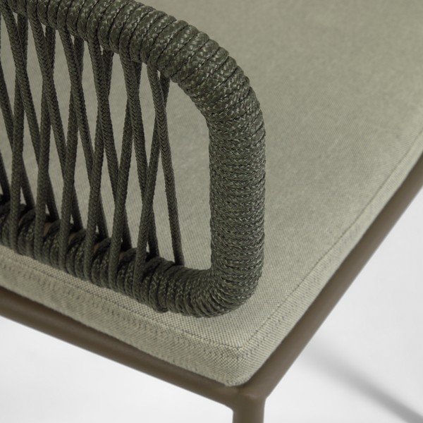 Žalios spalvos sodo kėdė su plienine konstrukcija Kave Home Nadin-image-1