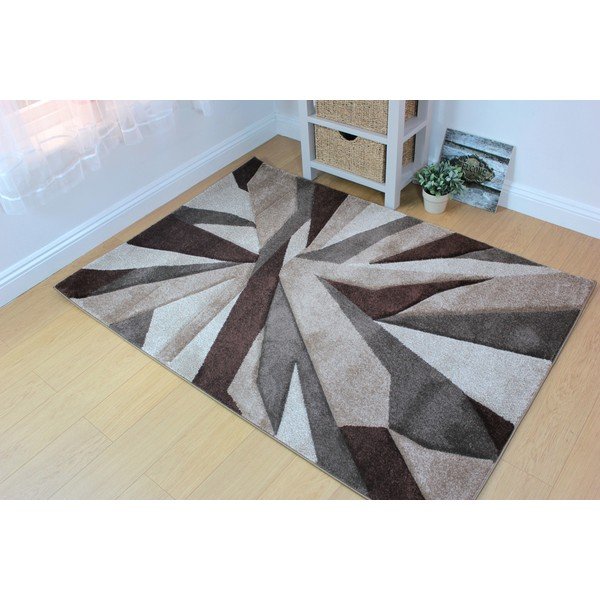 Smėlio ir rudos spalvos kilimas "Flair Rugs" kilimai "Shatter Beige Brown", 80 x 150 cm-image-1