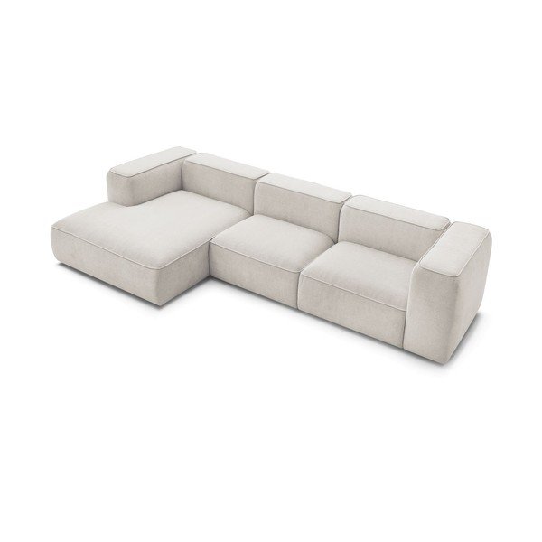 Iš boucle kampinė sofa smėlio spalvos (su kairiuoju kampu) Zephyr – Bobochic Paris-image-4