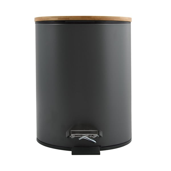 Tamsiai pilkos spalvos iš plieno šiukšliadėžė su pedalu 5 l   Adonis – Spirella-image-3