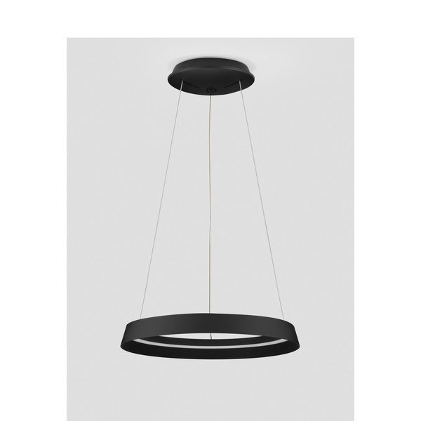 Matinės juodos spalvos iš aliuminio kabantis šviestuvas LED su pritemdymo funkcija ø 45 cm su gaubtu iš akrilo stiklo Ormi – Nova Luce-image-4