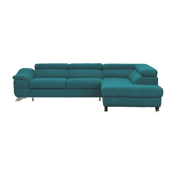 Turkio spalvos "Windsor & Co Sofos Gamma" kampinė sofa lova, dešinysis kampas