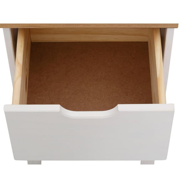 Baltai rudas darbo stalas pagamintas iš pušies medienos Støraa Gava, ilgis 120 cm-image-4