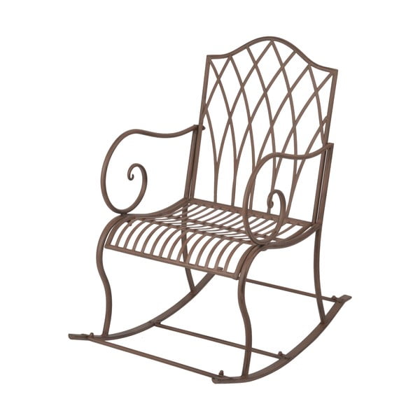 Rudos spalvos metalinė sodo supamoji kėdė - Esschert Design