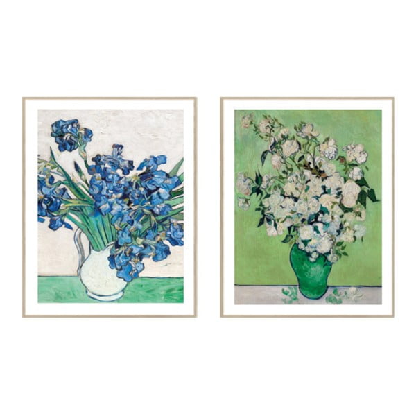 Paveikslai 2 vnt. 30x40 cm Flowers in a Vase – knor