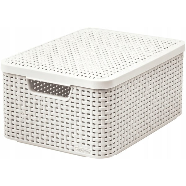 Kreminės spalvos iš plastiko daiktadėžė su dangčiu 29x39x19 cm Style – Curver