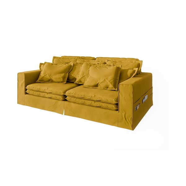 Geltonos spalvos sofa 236 cm Nora – Ropez-image-2