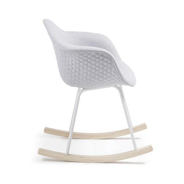 Šviesiai pilka supamoji kėdė Kave Home Kenna-image-1