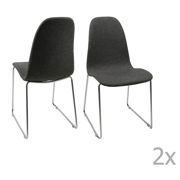 4 antracito pilkos spalvos "Actona Bucura" valgomojo kėdžių rinkinys