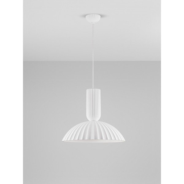 Baltos spalvos iš akmens kabantis šviestuvas ø 50 cm Ammos – Nova Luce-image-3