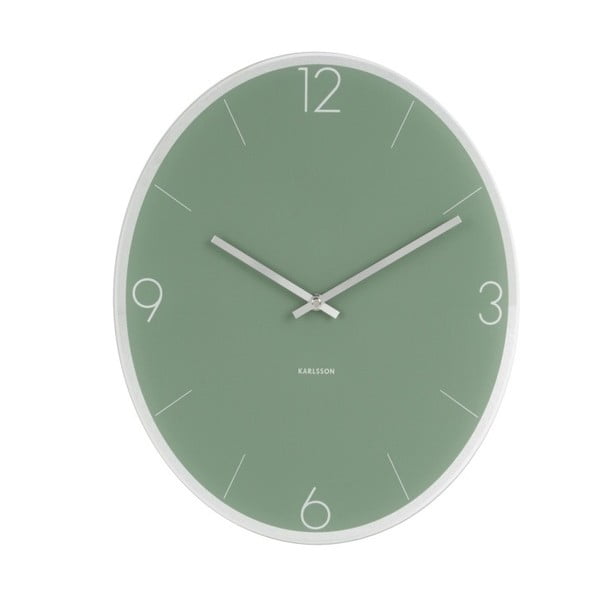 Žalias sieninis laikrodis Karlsson Elliptical