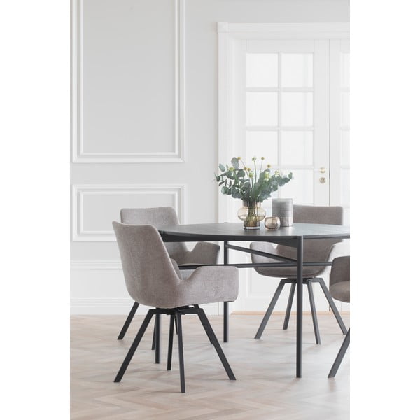 Smėlio spalvos iš audinio valgomojo kėdžių komplektas 2 vnt. Norwell – Rowico-image-2