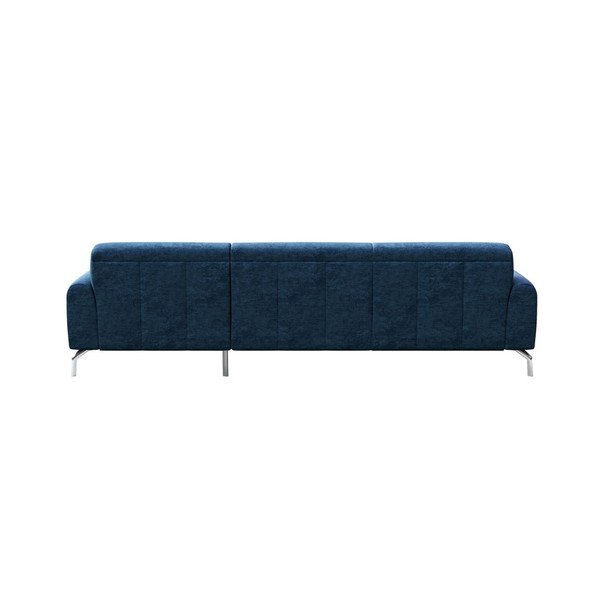 Mėlyna kampinė sofa su metalinėmis kojelėmis MESONICA Puzo, dešinysis kampas-image-3