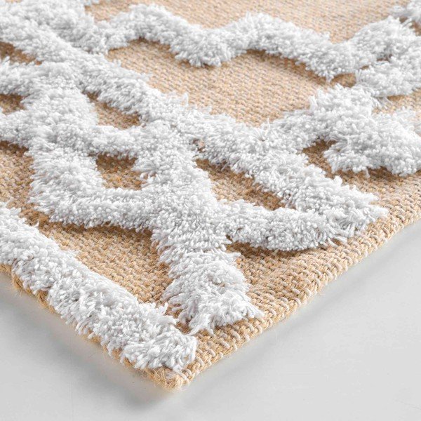 Iš džiuto mišinio kilimas smėlio spalvos 60x90 cm Medine – douceur d'intérieur-image-3