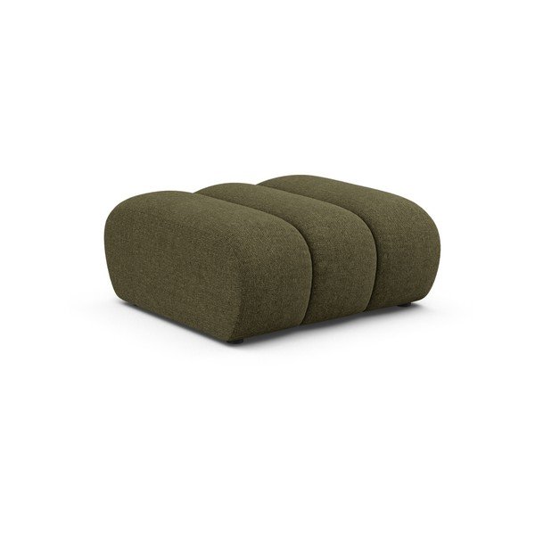 Žalios spalvos taburetė iš šenilinio audinio Lupine – Micadoni 