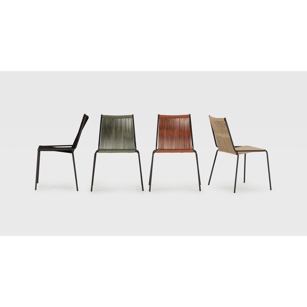 Žalios spalvos iš metalo galima dėti viena ant kitos valgomojo kėdės 2 vnt. Emily – Marckeric-image-1